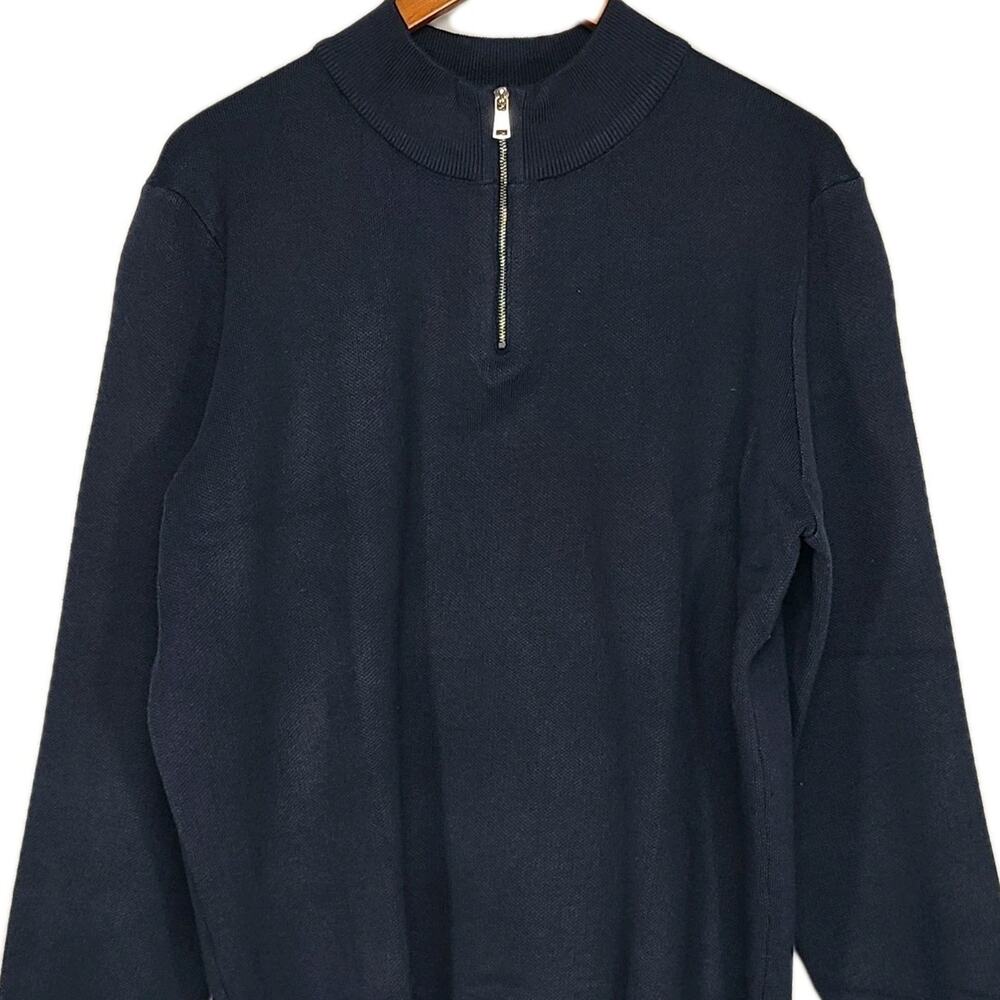 NWT Coofandy 1/4 Zip Long Sleeve‎ Pullover Navy XL